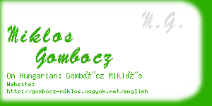 miklos gombocz business card